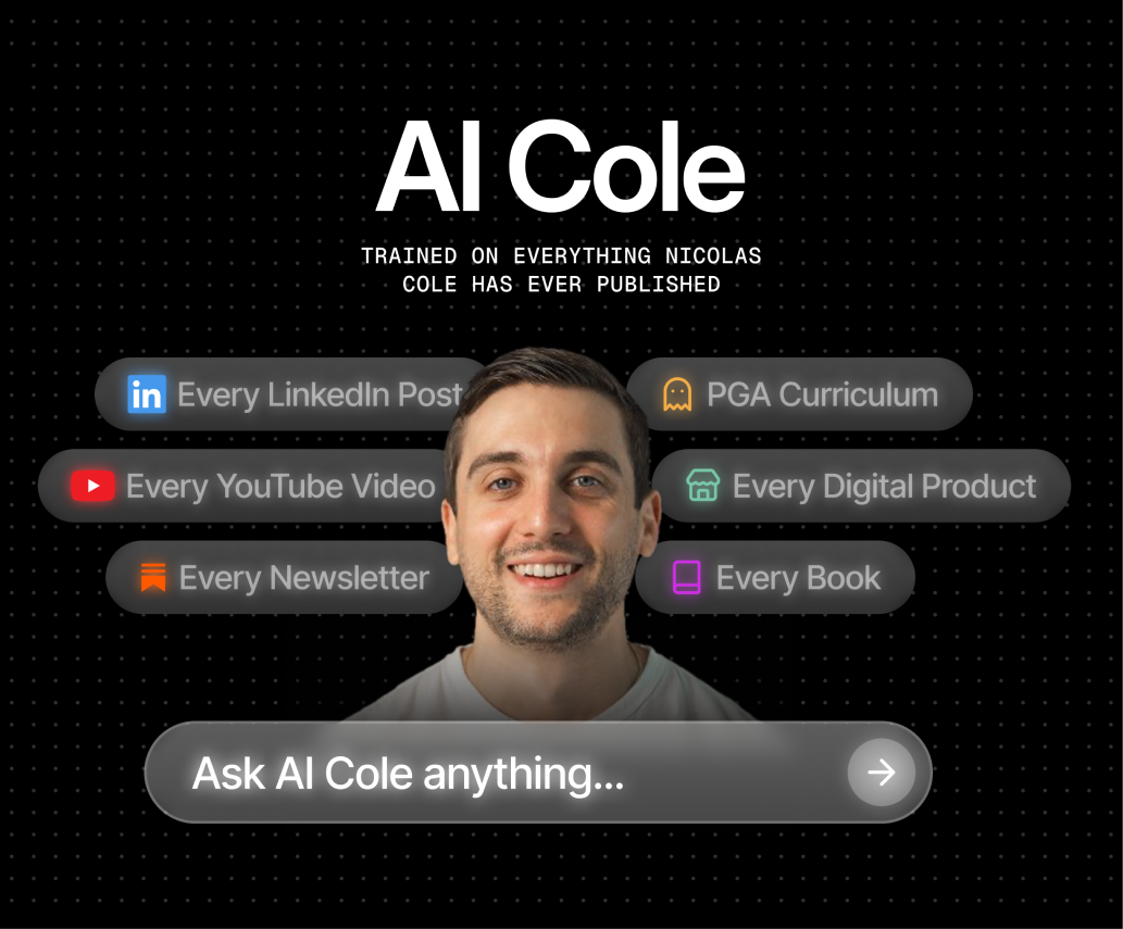 AI Cole, trained on Nicolas Cole’s writing and teaching